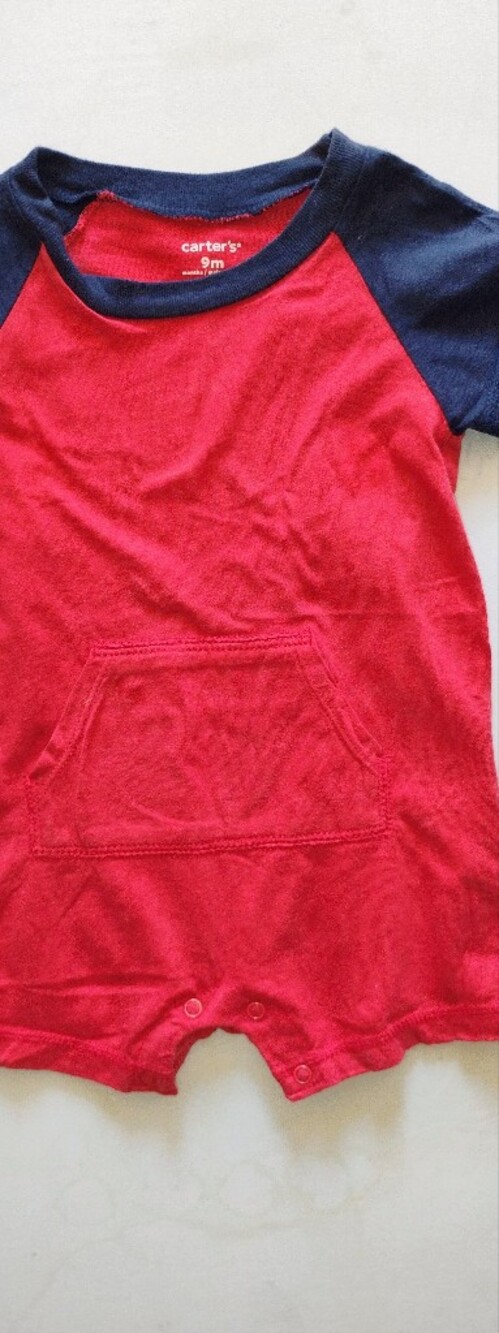 Carter's Red Short Sleeve Pocket Tee